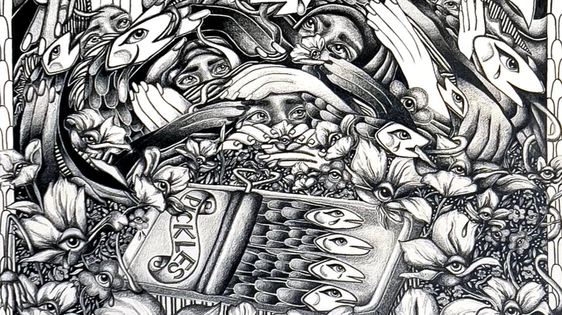 Caroline Liu graphite drawing detail